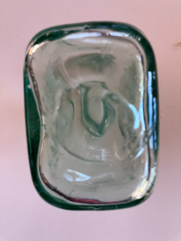 Vintage Green Glass Utility Bottle
