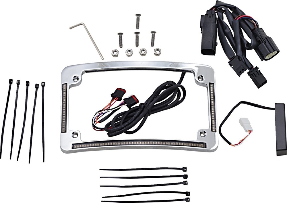 Custom Dynamics Run/Brake/Turn LED Radius License Plate Frame (TF05-SS6-C)