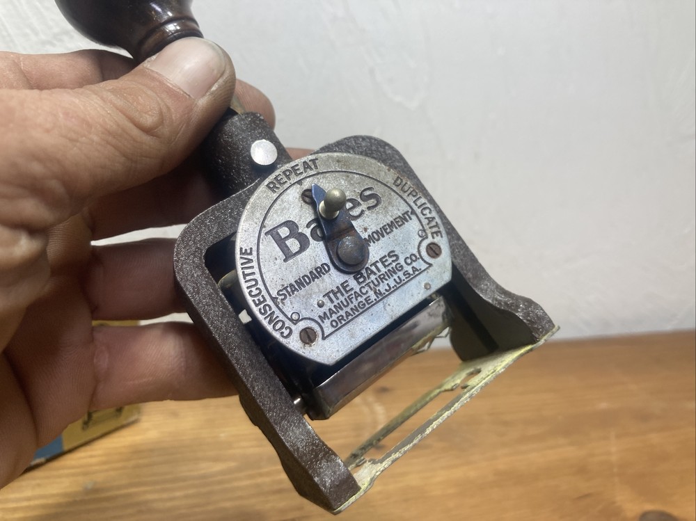 Vintage Bates Numbering Machine 6 Wheel Stamper