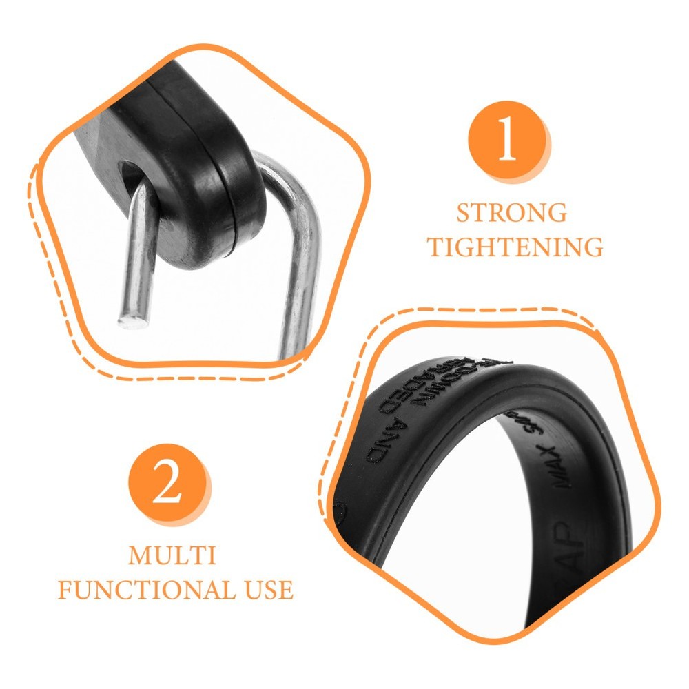 Bungee Cords for Tarps Elastic Rubber Rope Cargo Tightening Strap