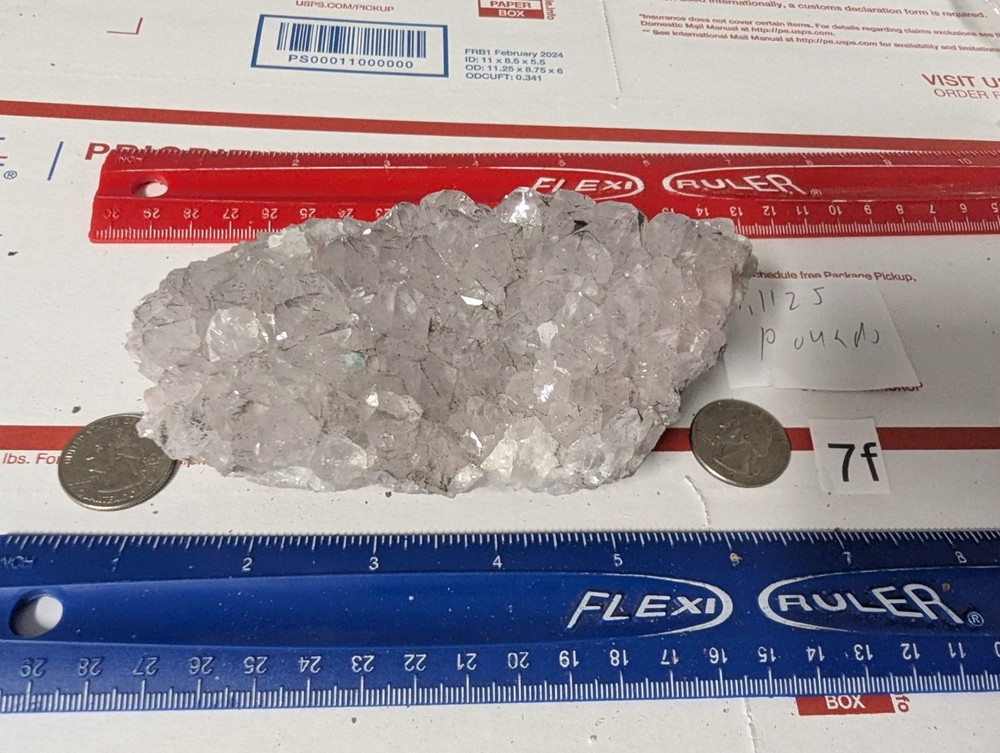 Amethyst crystal cluster gemstone  1.11125 pound LBS lb