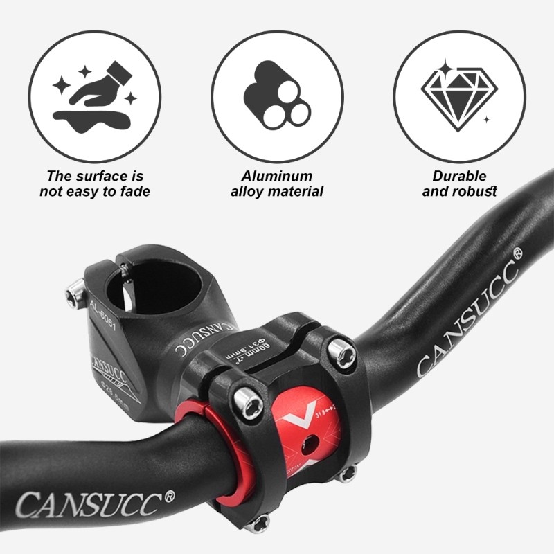 Ergonomic Aluminum Cycling Stem Compatibility With Multiple Bike Frame Types