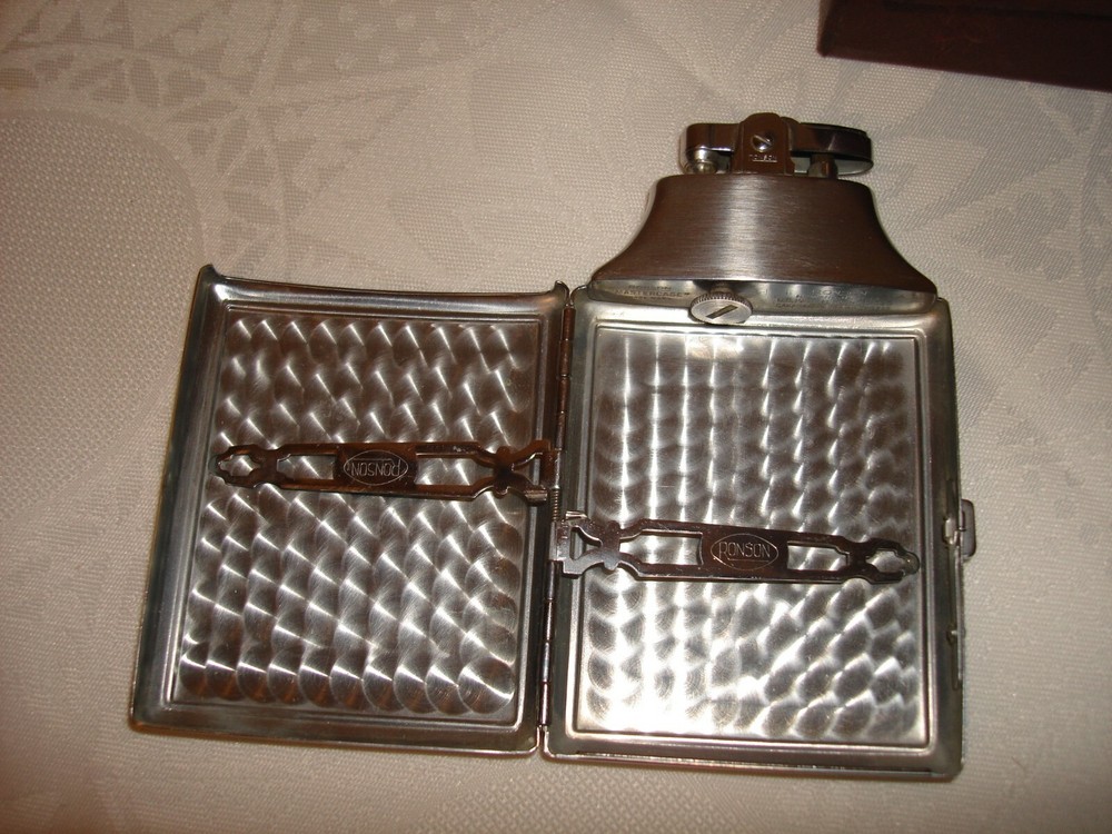 VINTAGE COLLECTIBLE All ORIGINAL RONSON CASE CIGARETTE CASE LIGHTER POUCH BOX