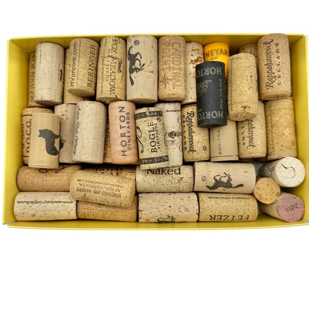 Bundle of 66 Assorted Wine Bottle Corks for Craft Projects