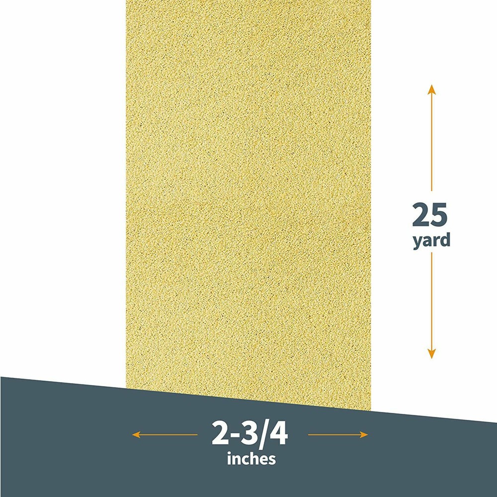 2 Pack 2-3/4" x 20yd Sticky Back Sandpaper Roll 80 Grit Continuous Sanding Sheet