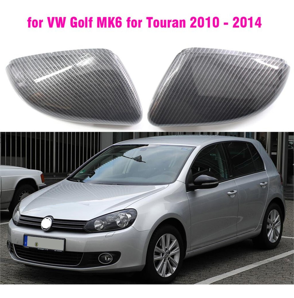 Carbon Fiber Gloss Black Mirror Cover For Vw