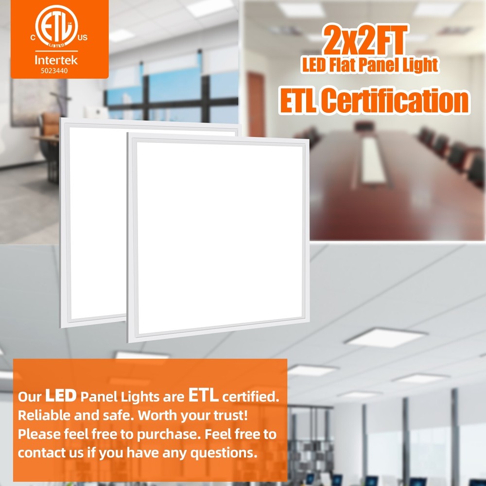 4Pack 2x2 LED Flat Panel Light 45Watt 5800Lumen LED Drop Ceiling Light Fixture