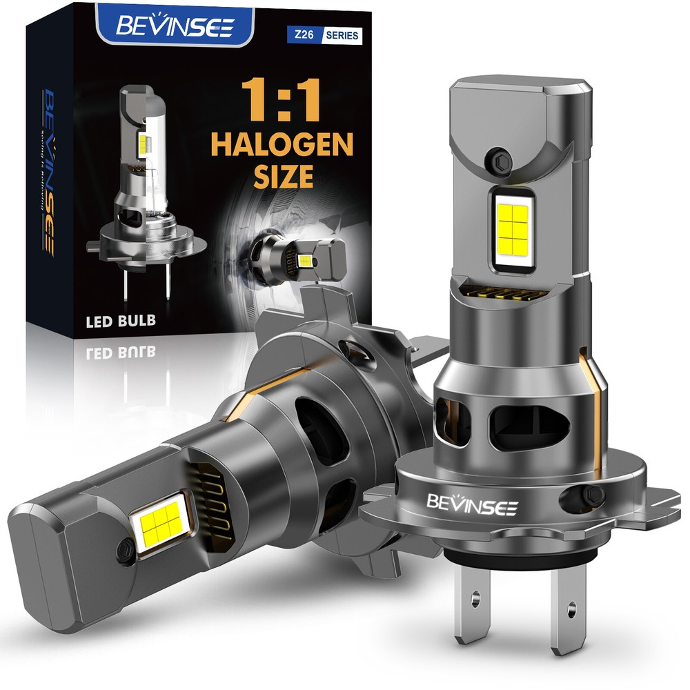 BEVINSEE Z26 H7 LED Headlight Bulbs 6000K White Canbus Error Free 70W 12000lm