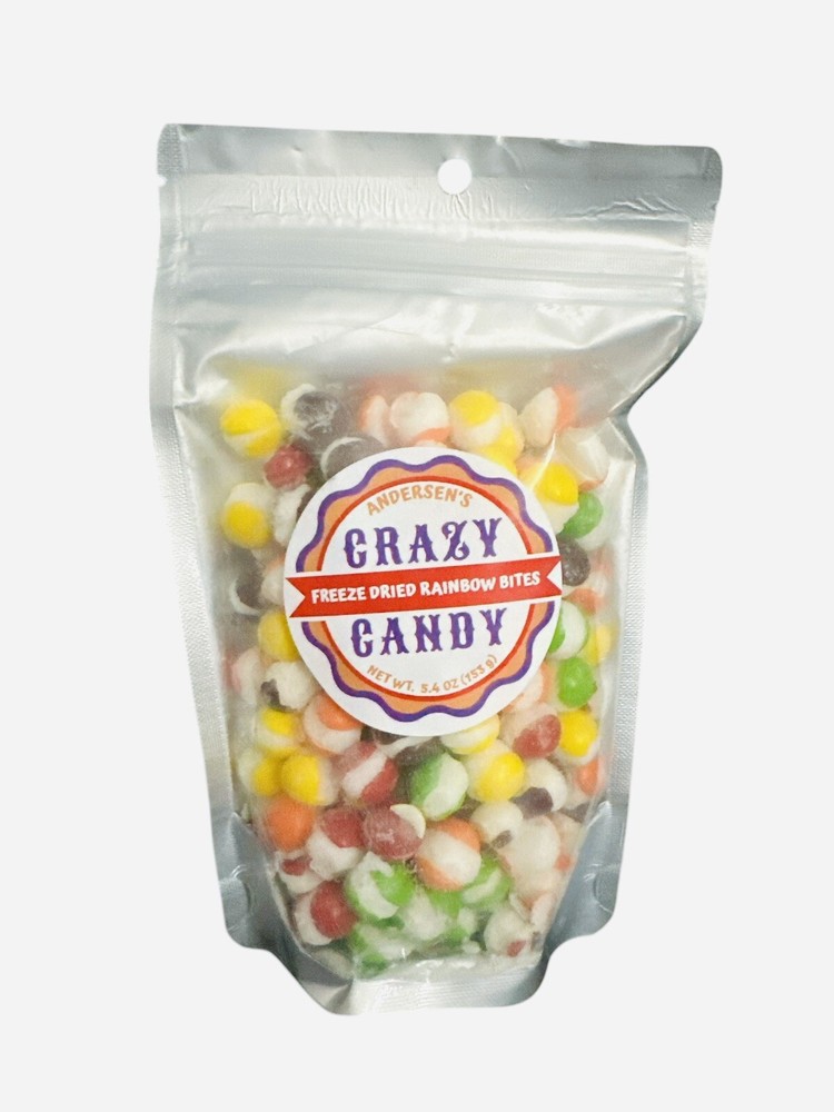 Andersen’s Crazy Candy Freeze Dried Rainbow  Bites 5.4 oz Bag!