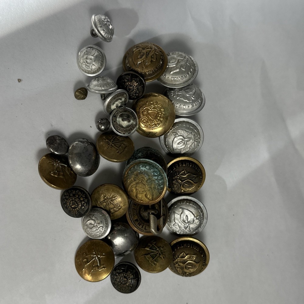 Large group of antique buttons