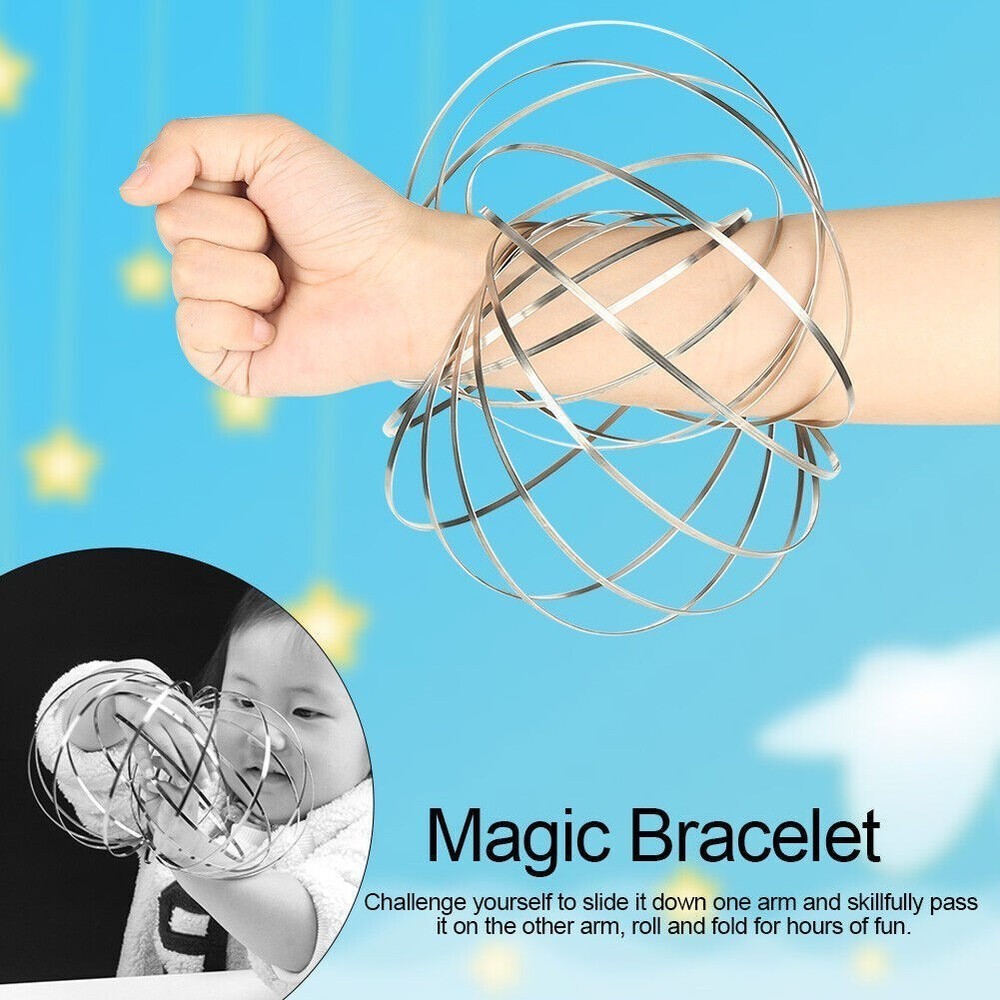 Creative Magic Bracelet Stainless Steel Ring Interactive Game Stress Relieve