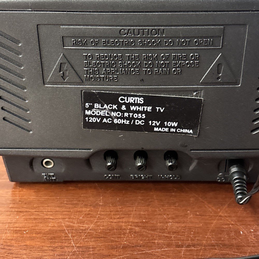 Curtis 5” Black & White TV RT055 ***Working