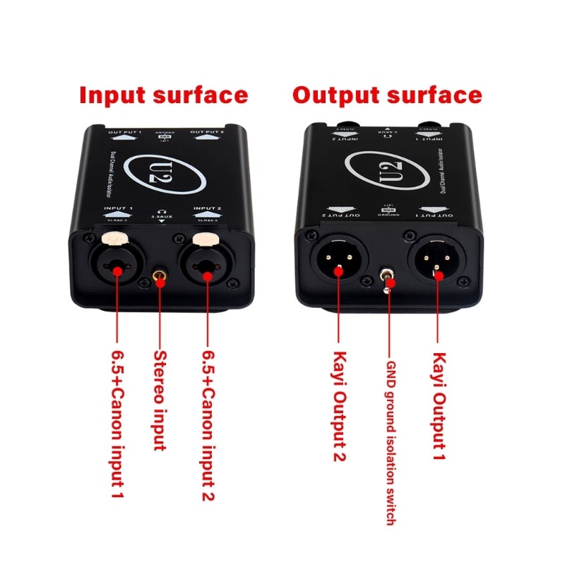 2 Channel 3.5mm Reduce Electrical Interferences Noise During Instrument