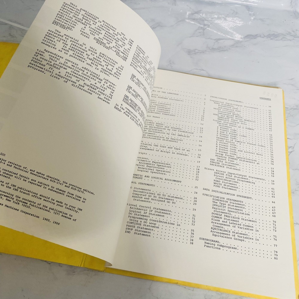 1966 IBM System 360 Reference Library Fortran IV Language Operating System Vtg