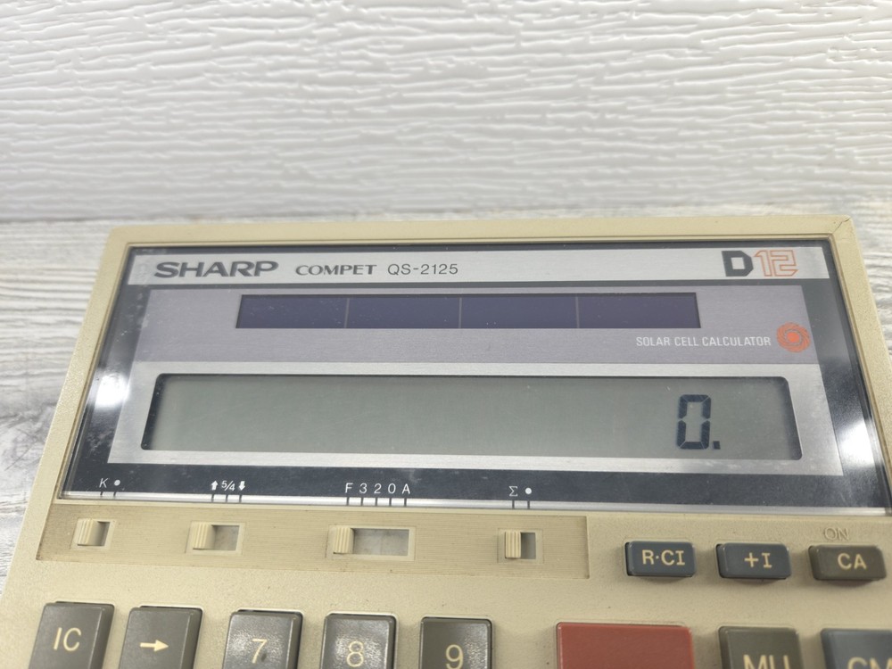 Sharp Compet QS-2125 12 Digit Solar Cell Calculator