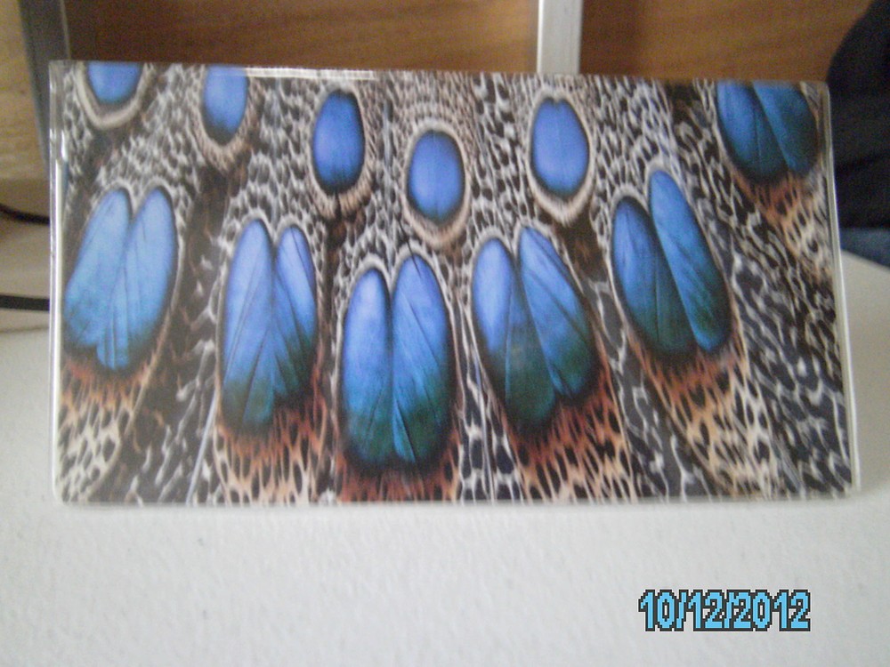peacock feather Checkbook cover