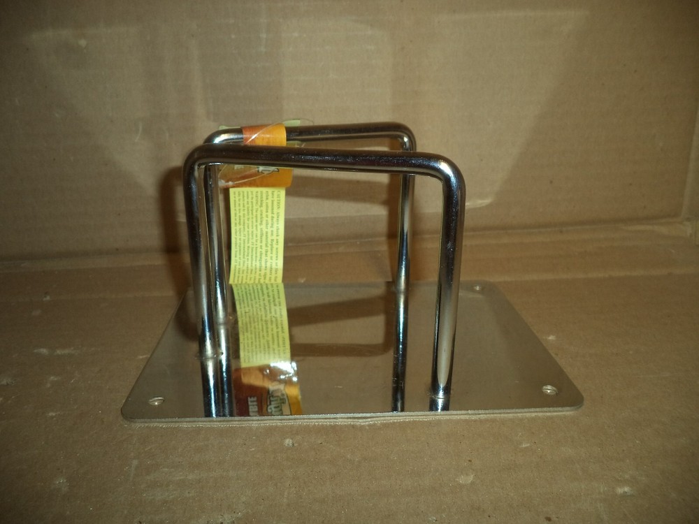 Tough 1 Deluxe Chrome Salt Block Holder with Solid Back