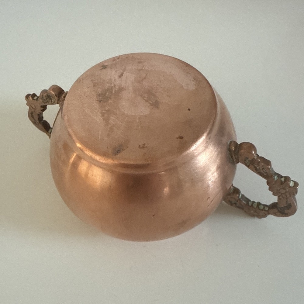 Vintage Copper Handled small Bowl/ Sugar Bowl/ Pot