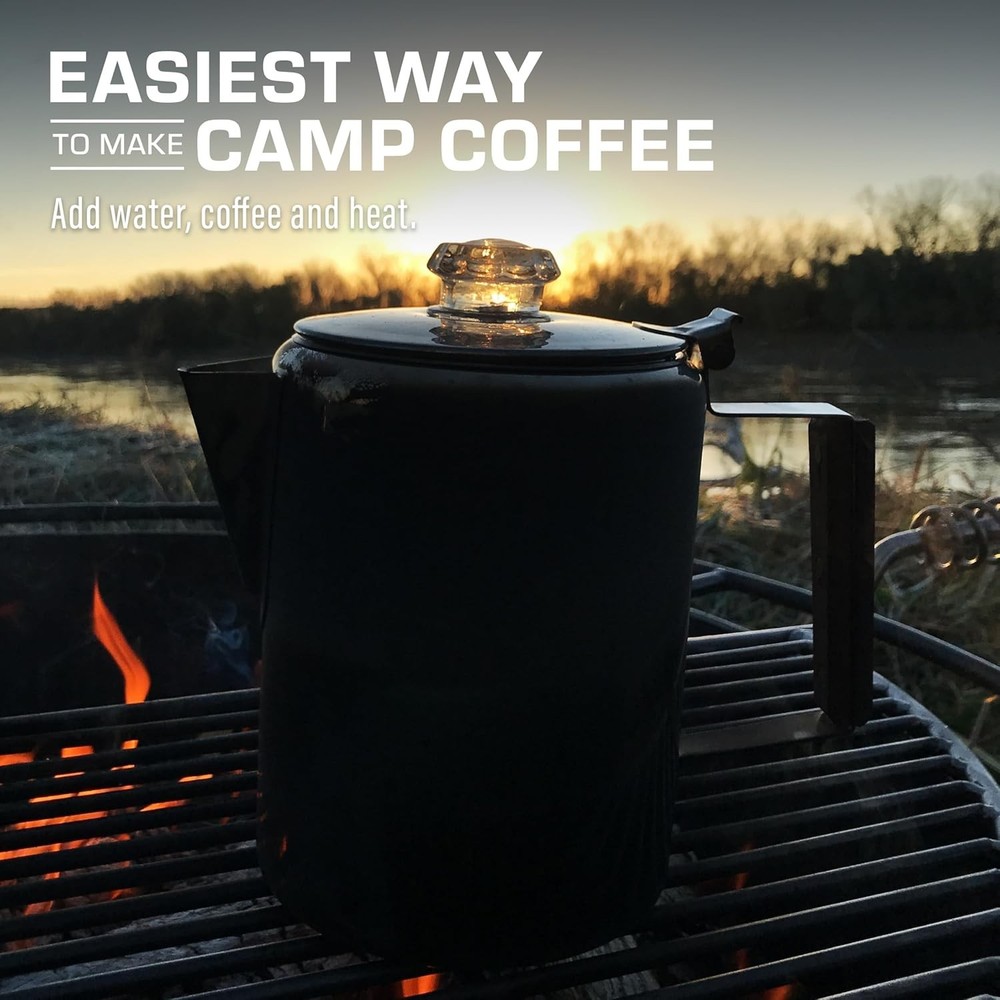 Bozeman Percolator Coffee Pot — NO Aluminum or Plastic [9 cup]