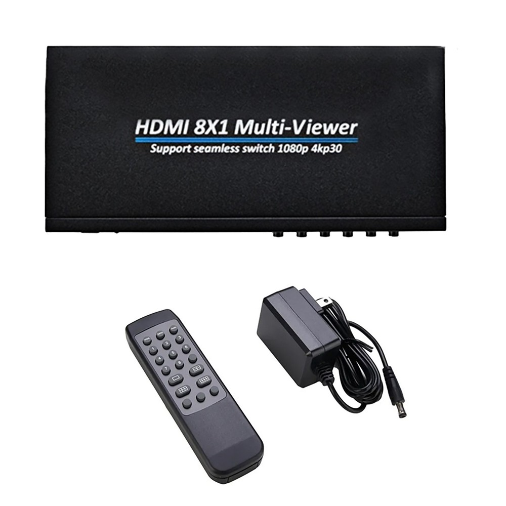 HDMI-Compatible Multiviewer Splitter 4K 8 In 1 Out Screen Multi Viewer Connector