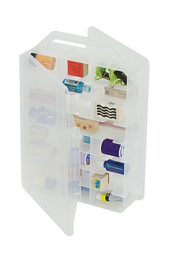 Creative Options 5315 Thread Organizer 14.5 Double-Sided Storage Clear Design