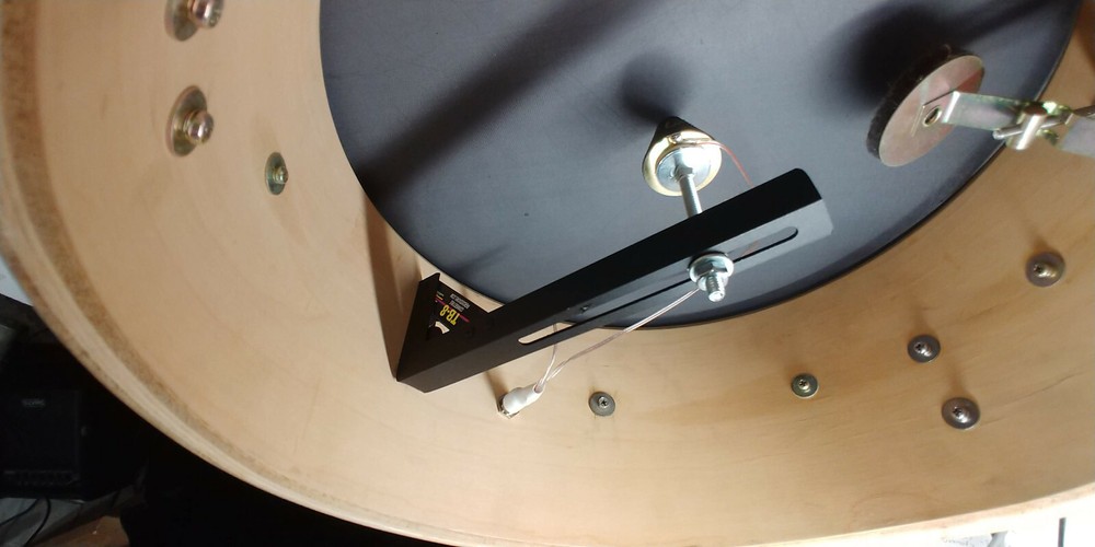 Diy drum trigger, 1 zone, powder coat Black by Convertible Percussions