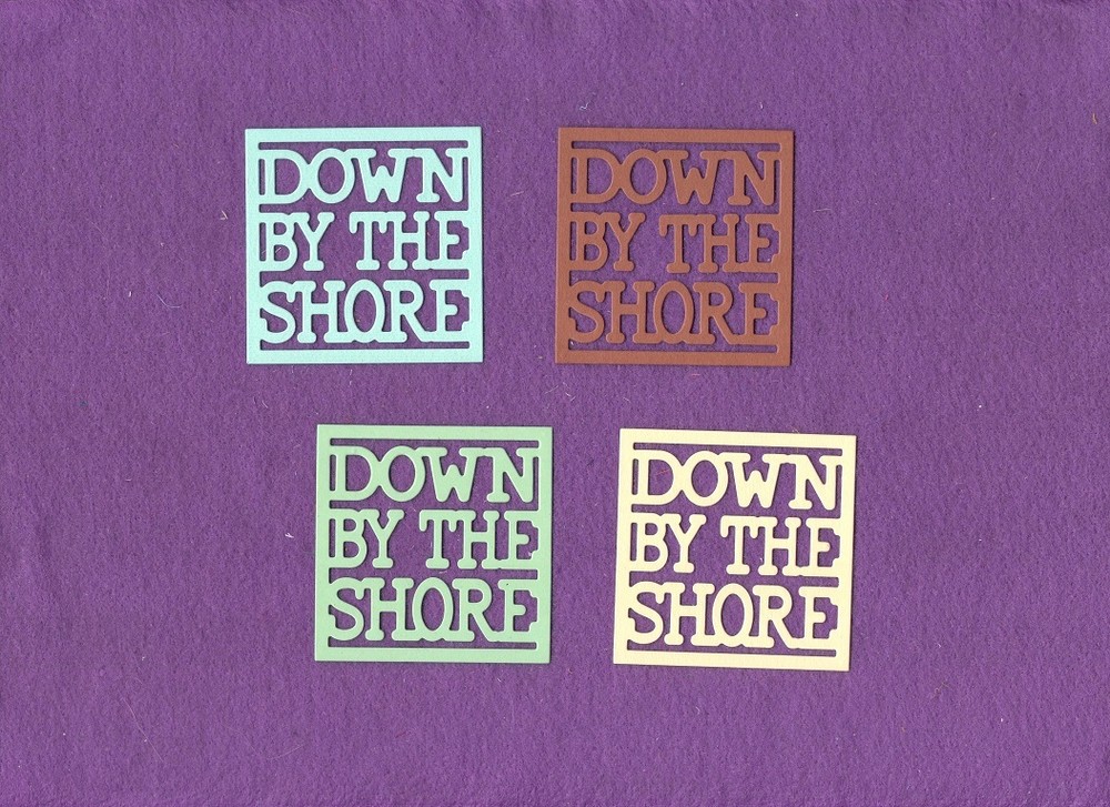 DOWN BY THE SHORE beach die cuts scrapbook cards