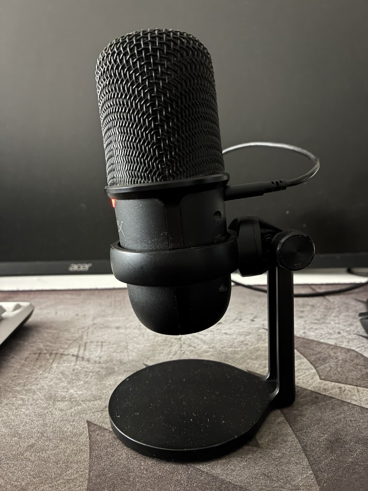 HyperX SoloCast USB Microphone Black, Cardioid, Mute Button, Adjustable Stand