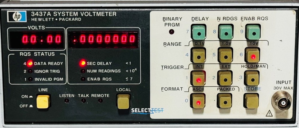 AGILENT (HP) 3437A PROGRAMMABLE SYSTEM VOLTMETER 3½ DIGITS **LOOK** (REF.: 186N)