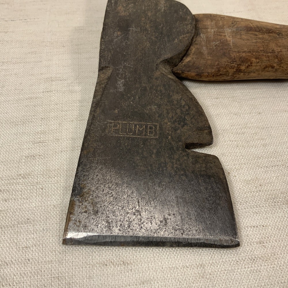 VINTAGE PLUMB CARPENTER'S HATCHET OCTAGONAL HAMMER w/ NAIL PULLER Tool