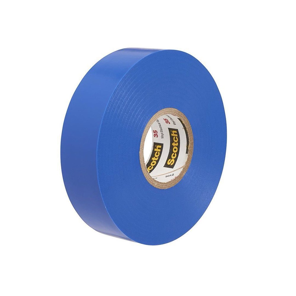 3M 35 Scotch Vinyl Electrical Color Coding Tape, 3/4 in x 66 ft, Blue