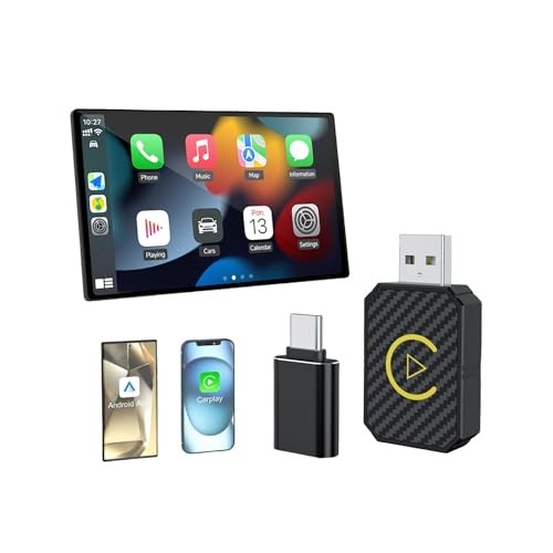 Mini Android Auto Wireless Adapter and Wireless CarPlay Adapter-USB CarPlay