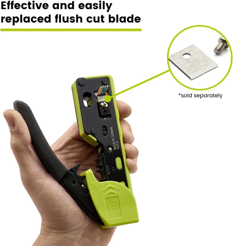 RJ45 Crimp Tool Pass Through Ethernet Crimper Cat5e Cat6 Cat6A