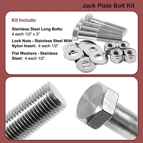 BK-1-DP Jack Plate Bolt Kit,Replace OEM BK1DP,BK-1-DP,02-1729