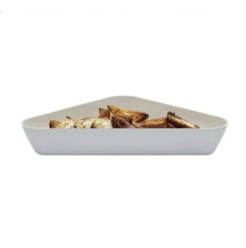 6 pack ! Cambro SFT1212148 White ShowFest 3 Quart Triangular Display Bowl Tray