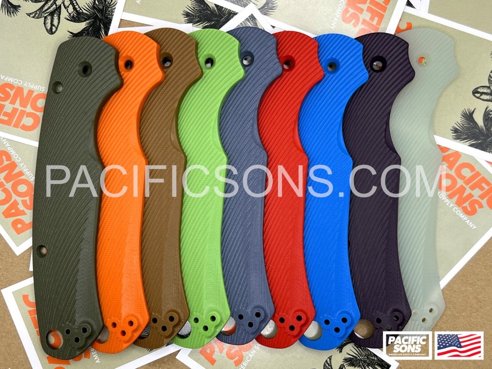 Spyderco Paramilitary 2 Contoured G10 Scales - Sunrise Pattern - Purple