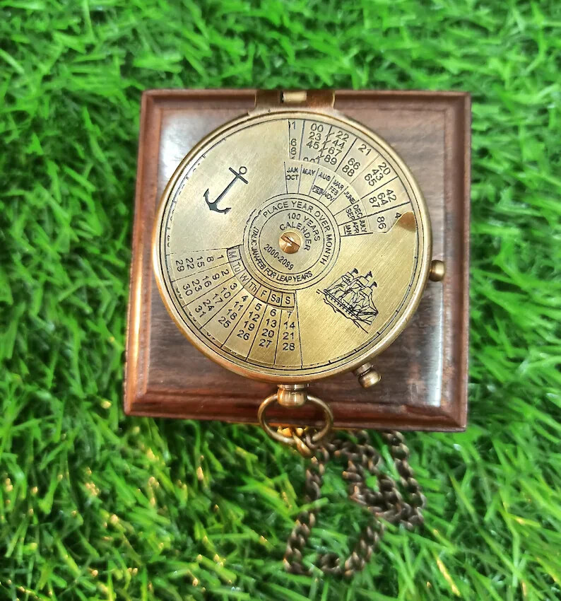 Personalized Antique Working Compass, Engraved Compass