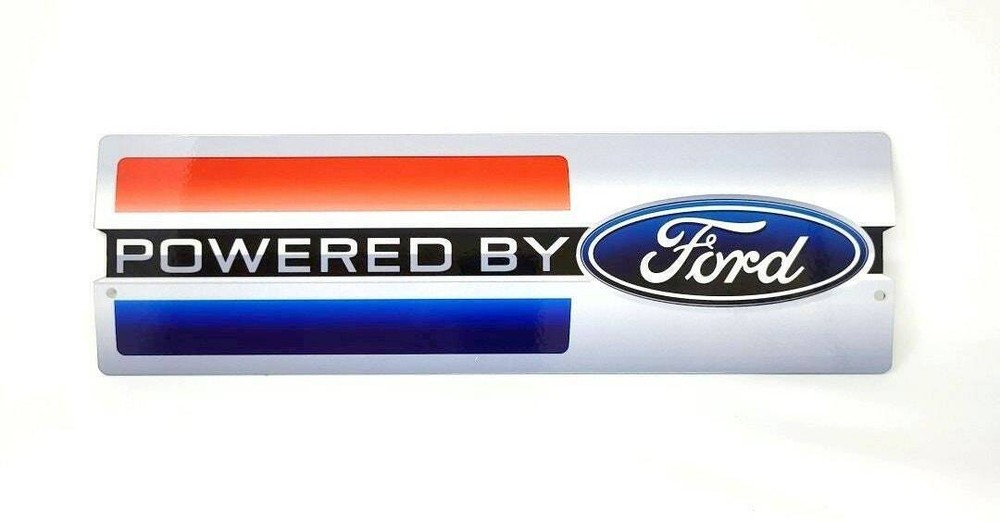 Powered By Ford Gradient Steel Wall Art Sign
