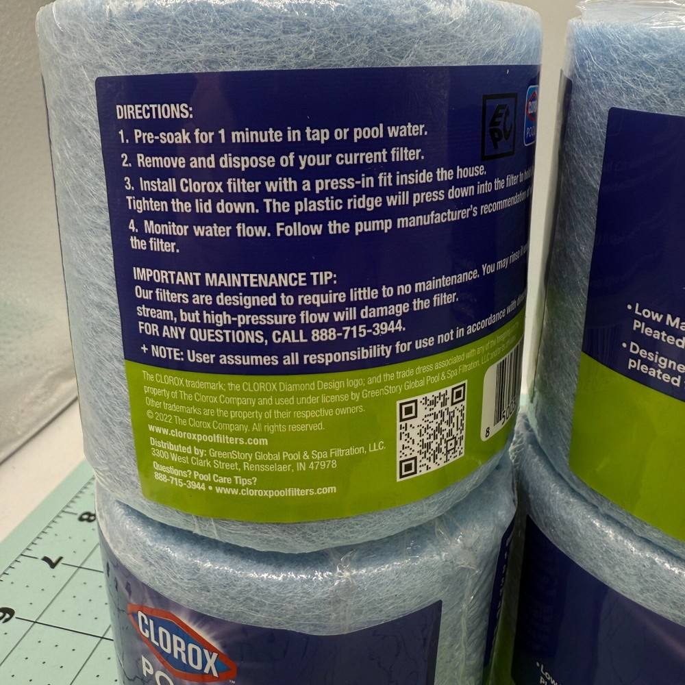 4 x CLOROX Pool Clarify Fits Index D Filter