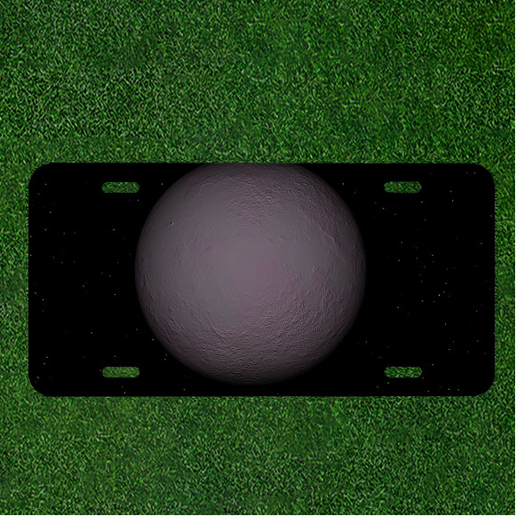 Custom Personalized License Plate Auto Tag With Awesome Space Moon View
