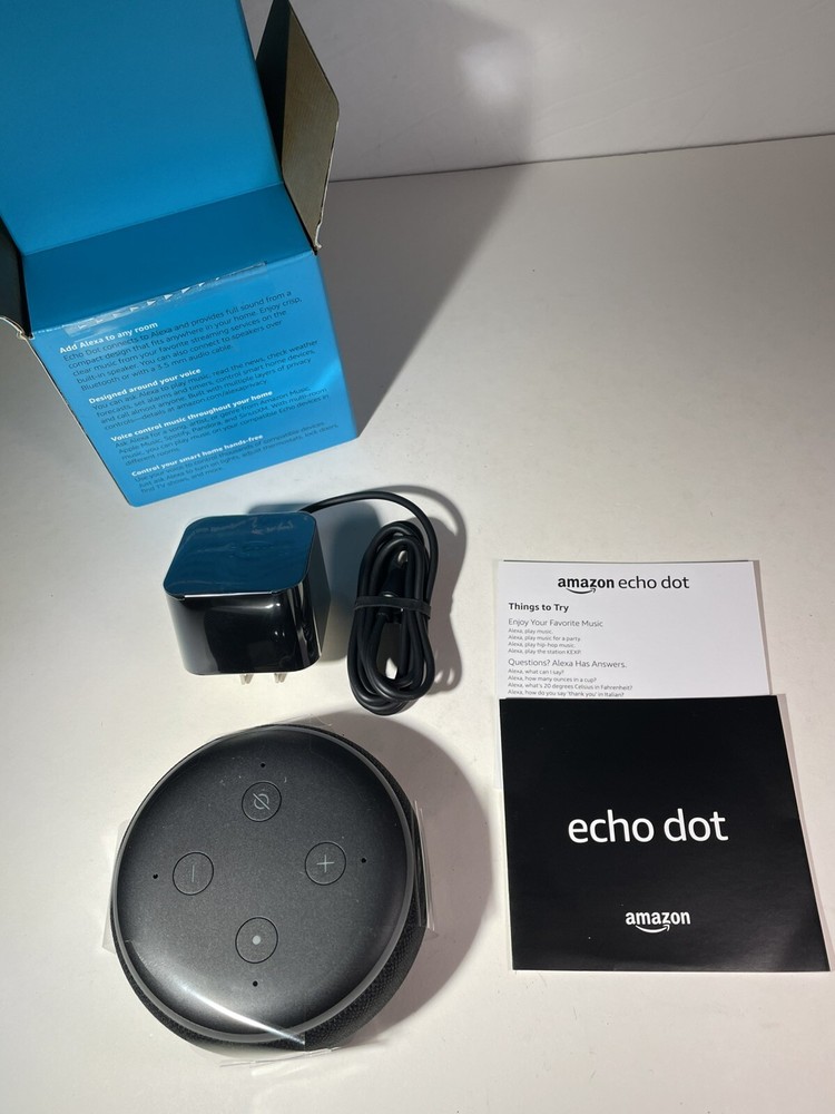 Amazon Echo Dot (3rd Generation) Smart Speaker - Charcoal NOB