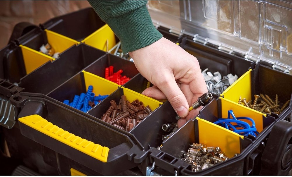 2-in-1 Rolling Workshop Tool Box Empty Tool Box 53 x 75.60 x 32 cm Tool Carrier