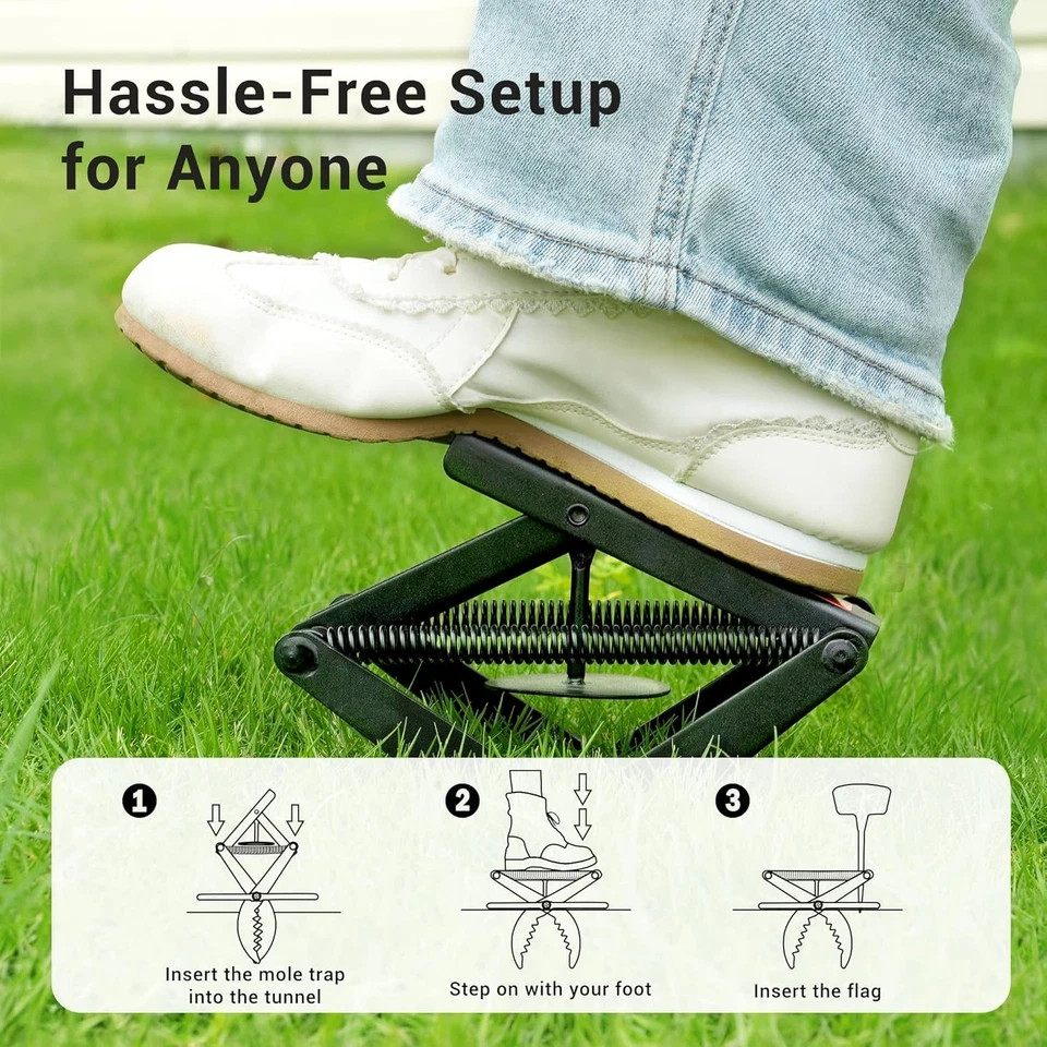 Mole Traps That Kill Best 2 Pack Scissor Mole Trap...
