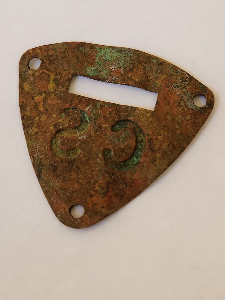 Original Civil War C.S. Confederate State Saddle Shield CS Pommel