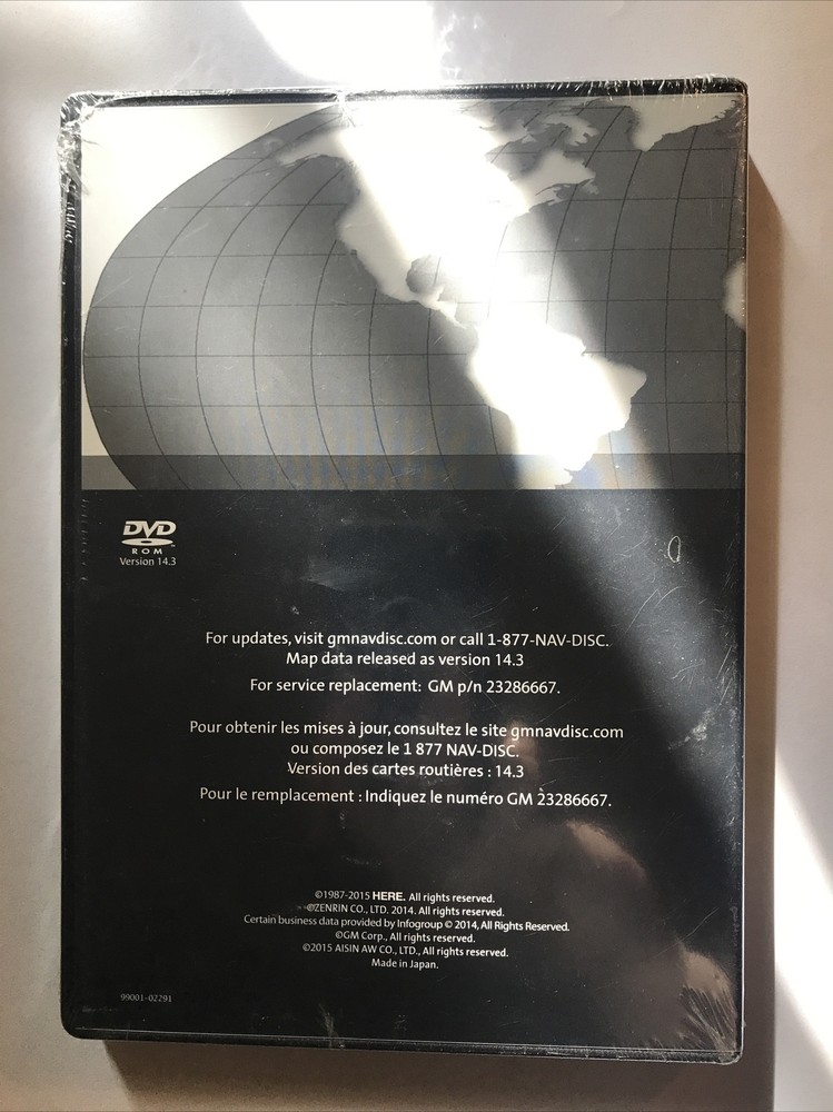 GM Navigation System Map DVD VERSION 3 UNITED STATES CANADA USED but Complete