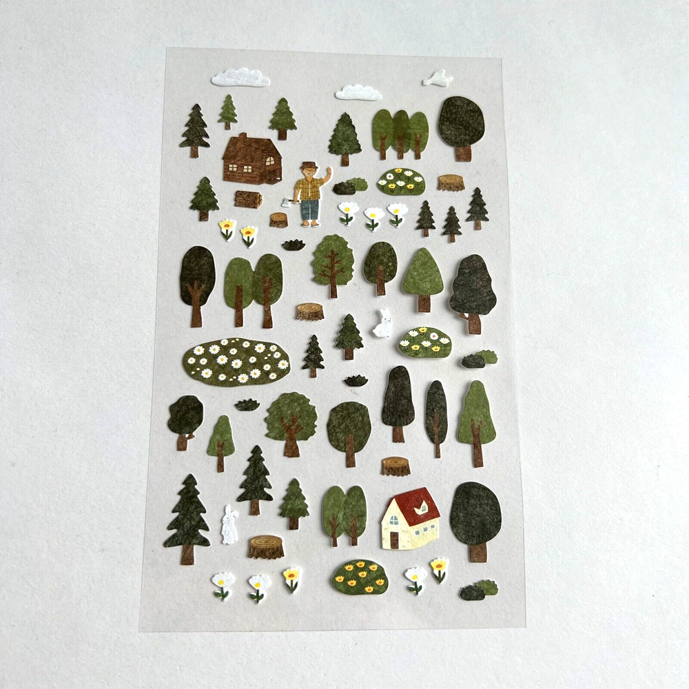 Forest Trees Planner Stickers Journaling Scrapbooking Crafts