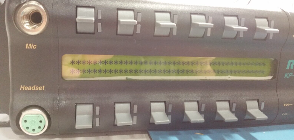 RTS Telex kp632-24 24 channel intercom talkback panel left screen NO backlight