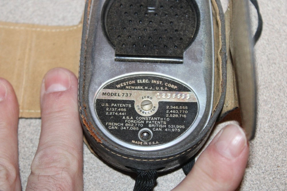 Weston Master III Exposure Light Meter Model 737 With Leather Case Vintage