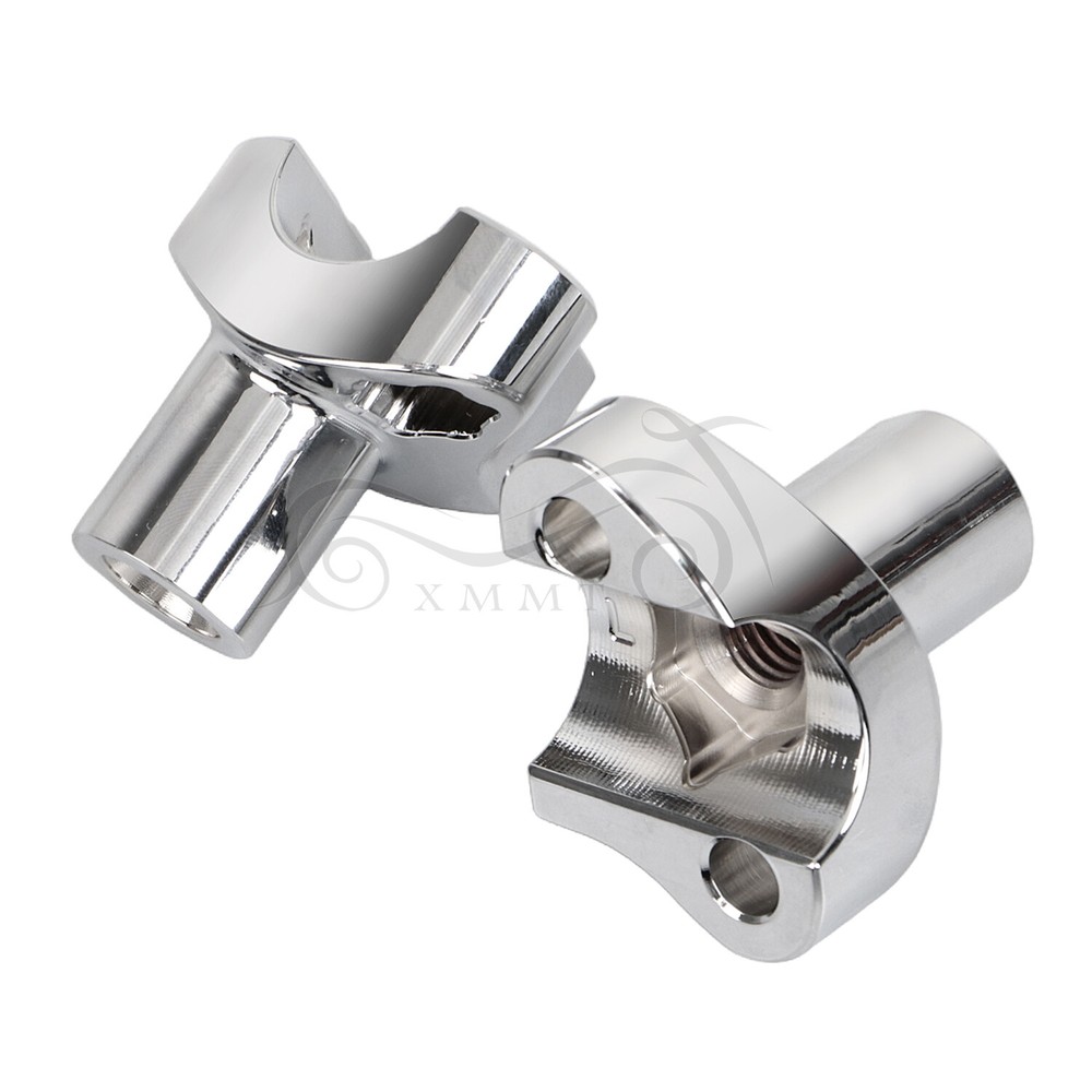 Chrome 2" Handlebar Risers Bottom Fit For Harley Softail Low Rider Night Train