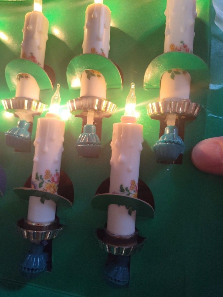 Radiant Clip-on Drip Candle Christmas Blinking Light String Flower Pattern